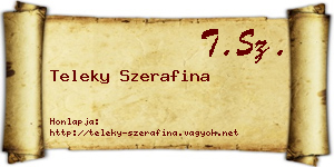 Teleky Szerafina névjegykártya